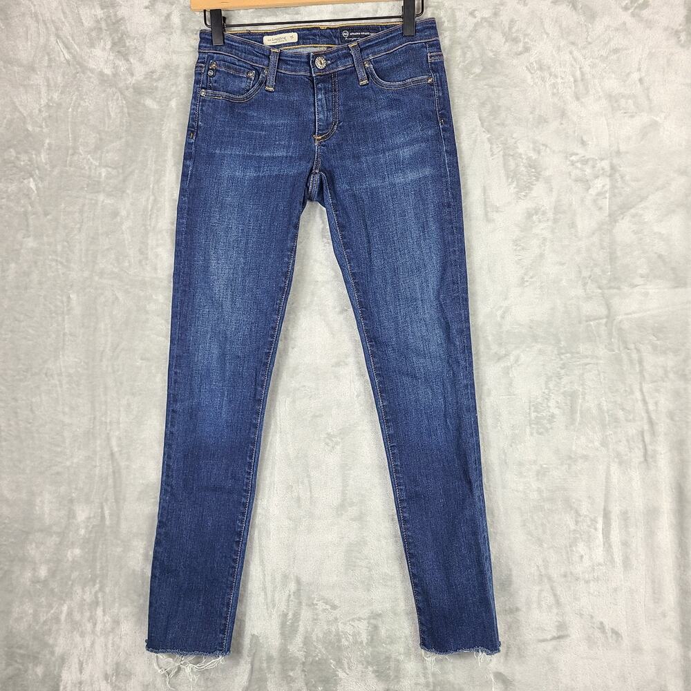 Adriano Goldschmied The Legging Super Skinny Fit Jeans Raw Hem Blue Denim - 26R